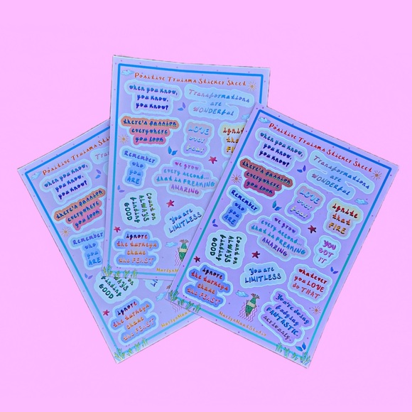 Positive Affirmation Sticker Sheets - Multicolor - Picture 2 of 7